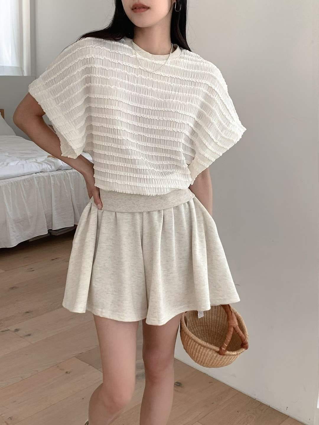Korea Oatmeal Set (Top & Short) 4