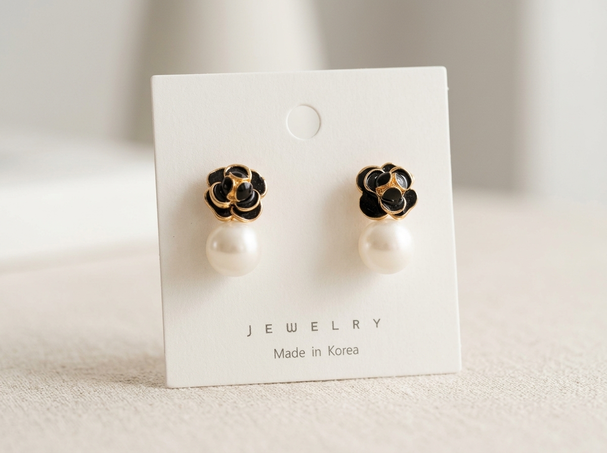 Earrings - Dark Flower Petal